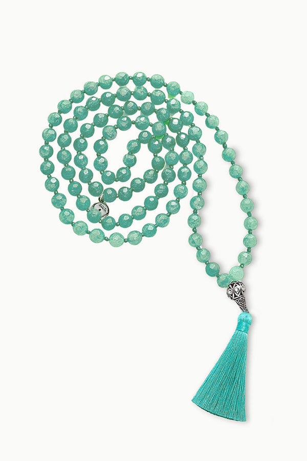 Aventurine Mala Necklace, 108 Beads