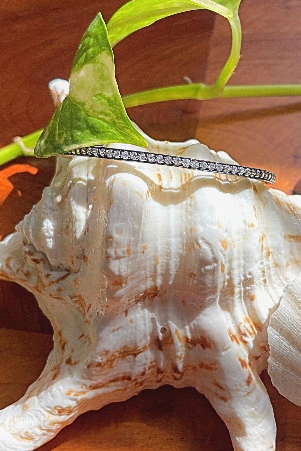 Diamond Bangle Bracelet Gold Vermeil | Sivalya 2