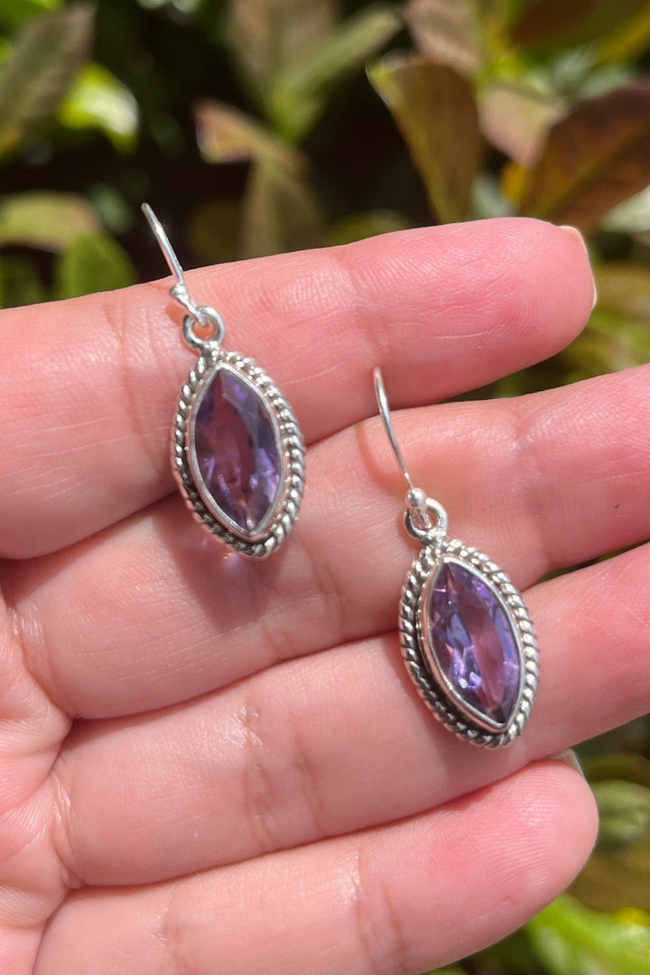 Sivalya Amethyst Drop Earrings - Ananda