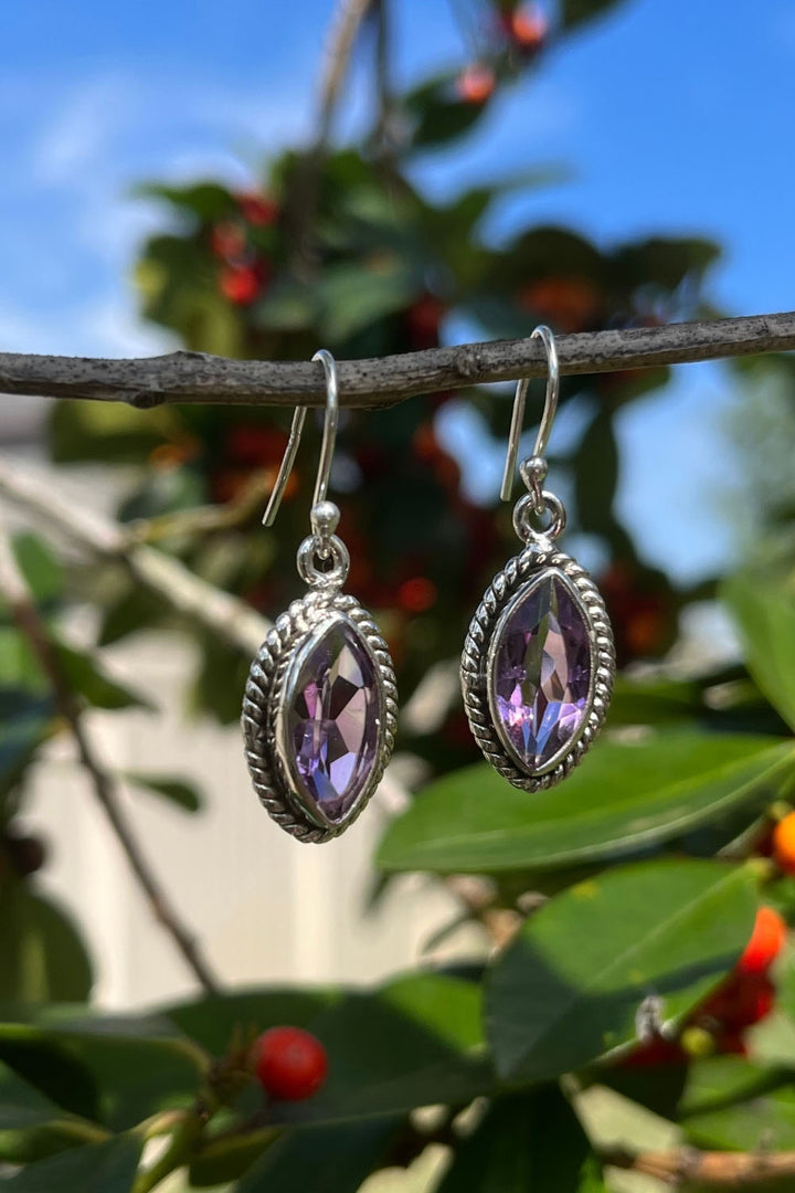 Sivalya Amethyst Drop Earrings - Ananda