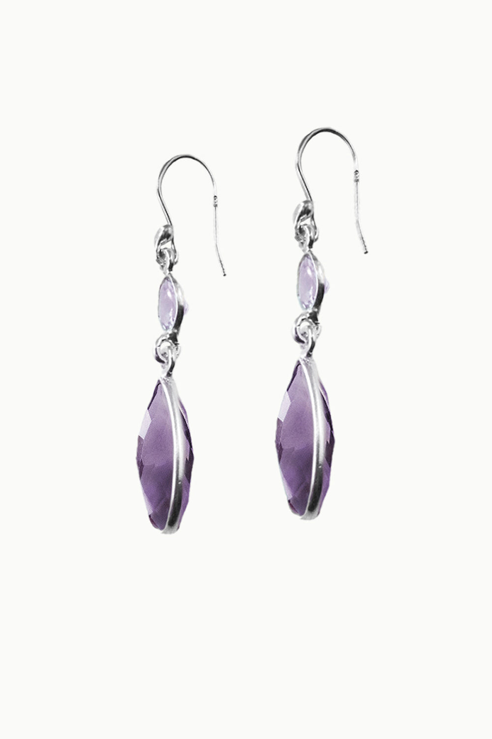 Sivalya Amethyst Dangle Earrings - Twilight