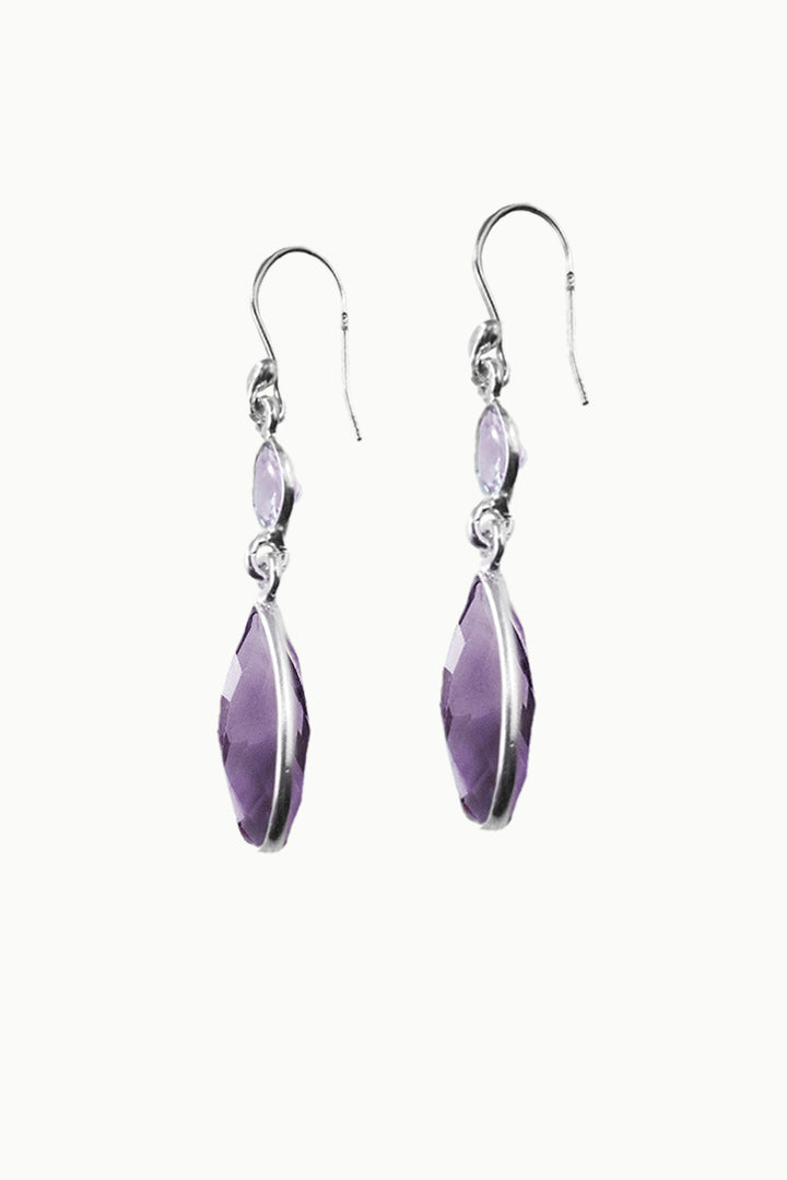 Sivalya Amethyst Dangle Earrings - Twilight