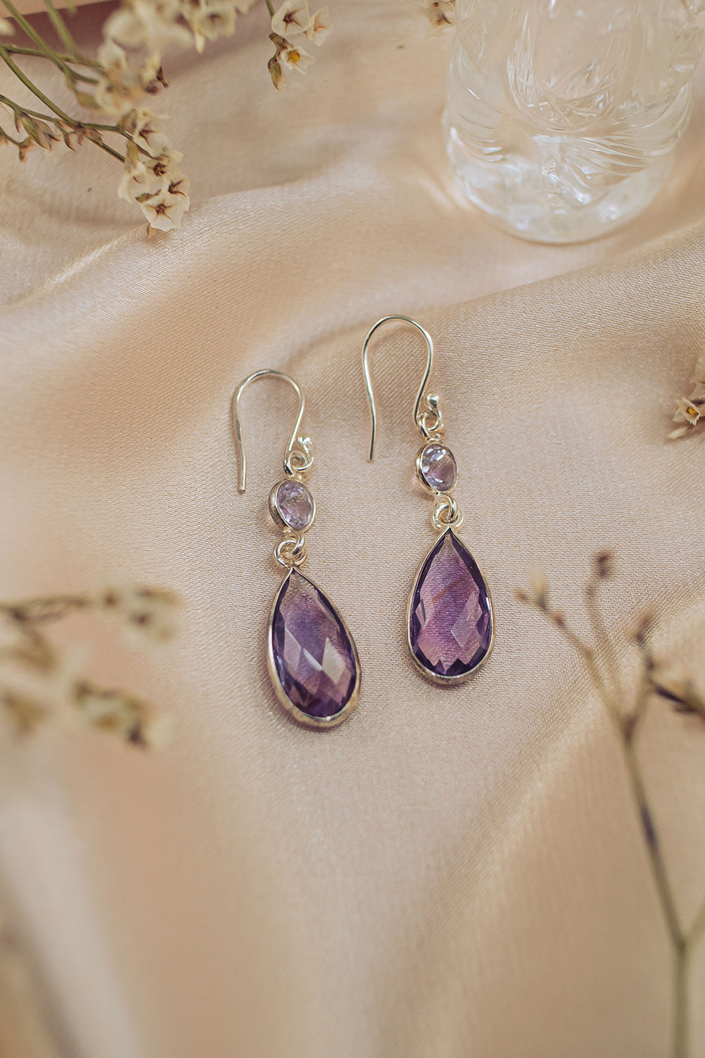 Sivalya Amethyst Dangle Earrings - Twilight