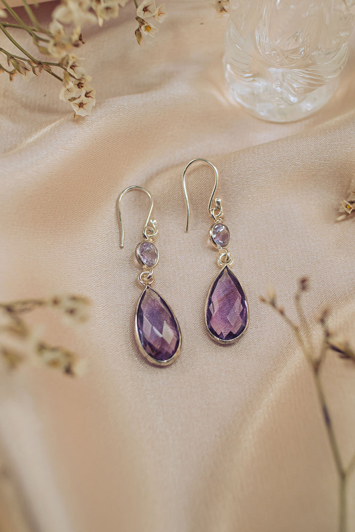 Sivalya Amethyst Dangle Earrings - Twilight