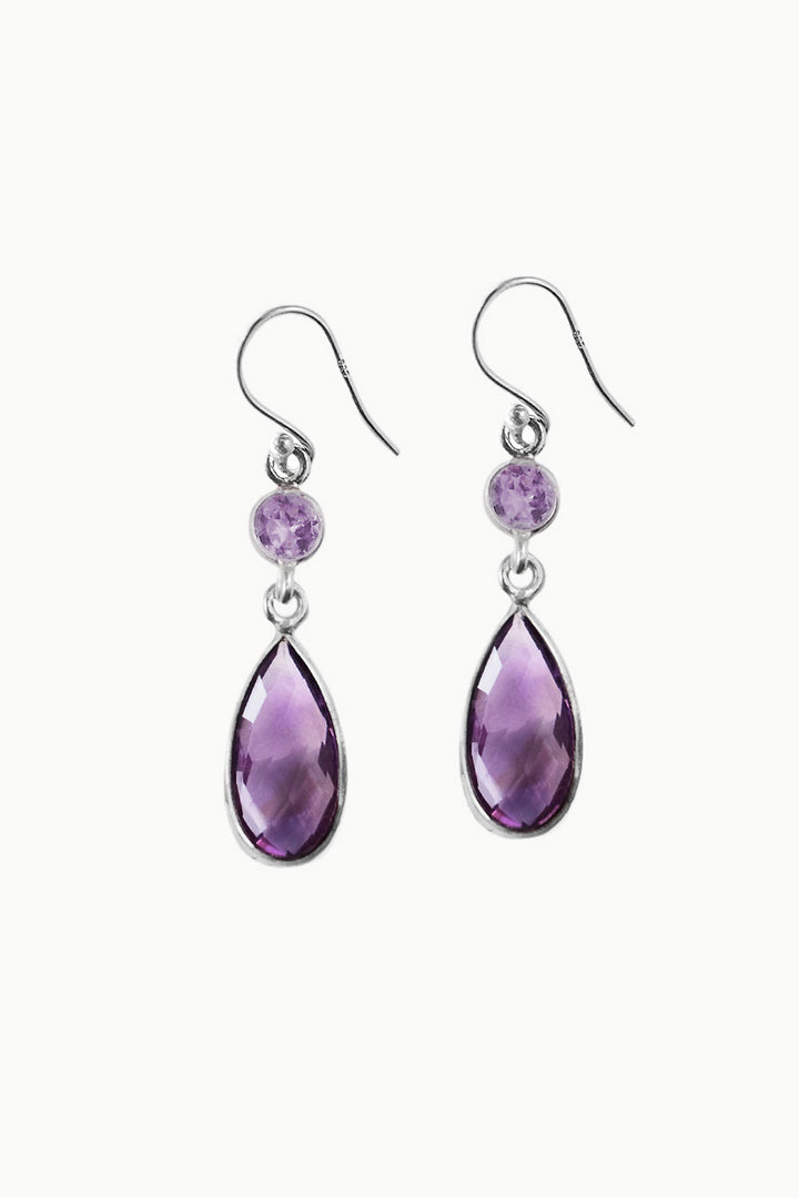Sivalya Amethyst Dangle Earrings - Twilight