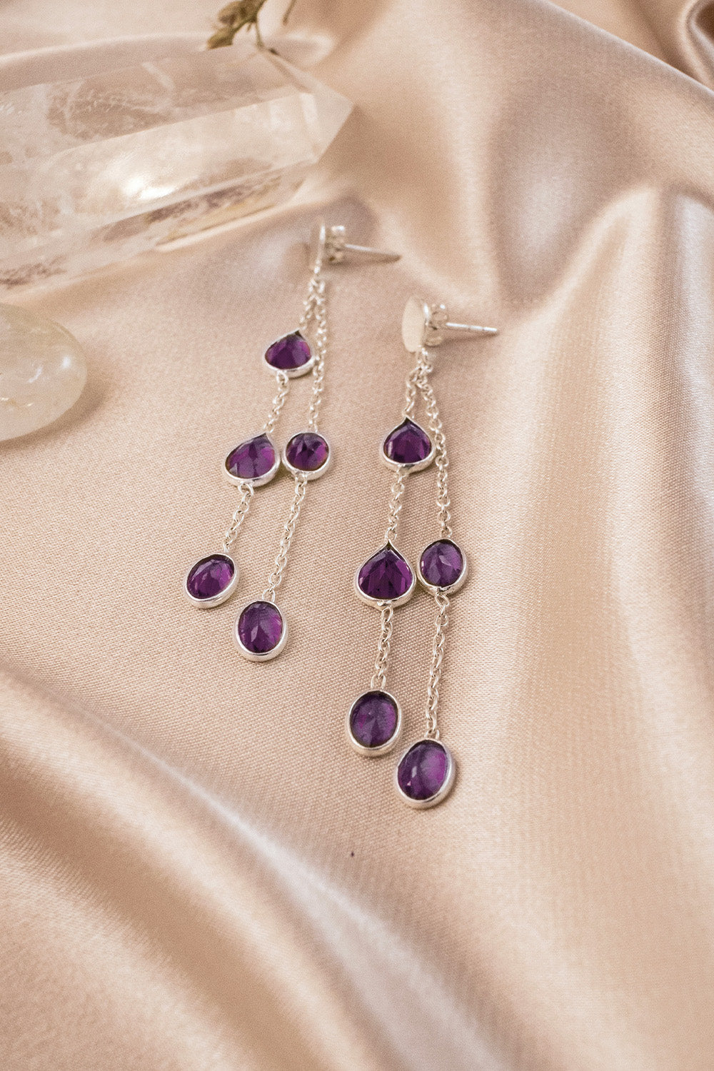 Sivalya Amethyst Dangle Earrings - Utopia
