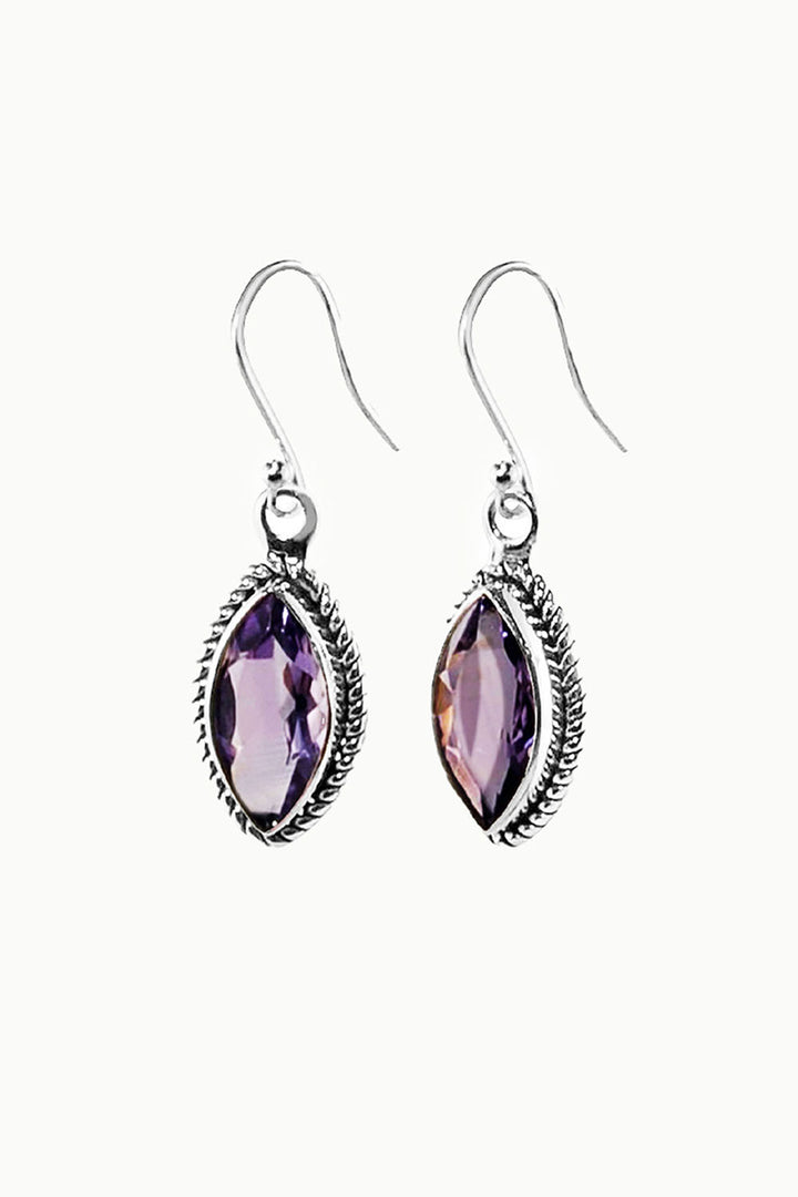 Sivalya Amethyst Drop Earrings - Ananda