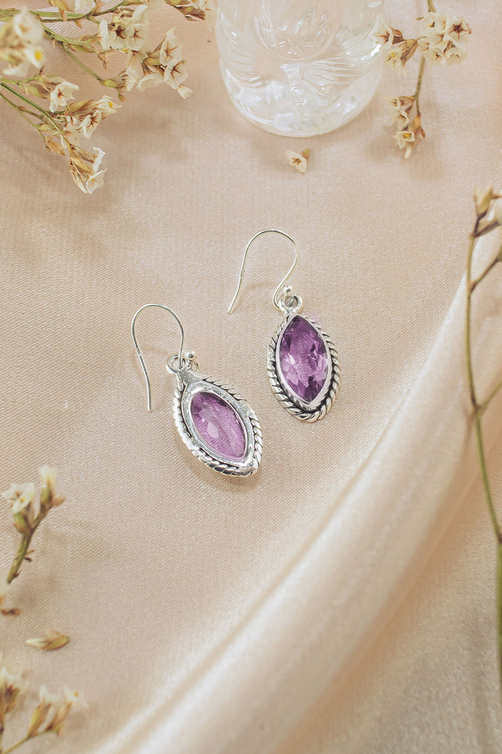 Sivalya Amethyst Drop Earrings - Ananda