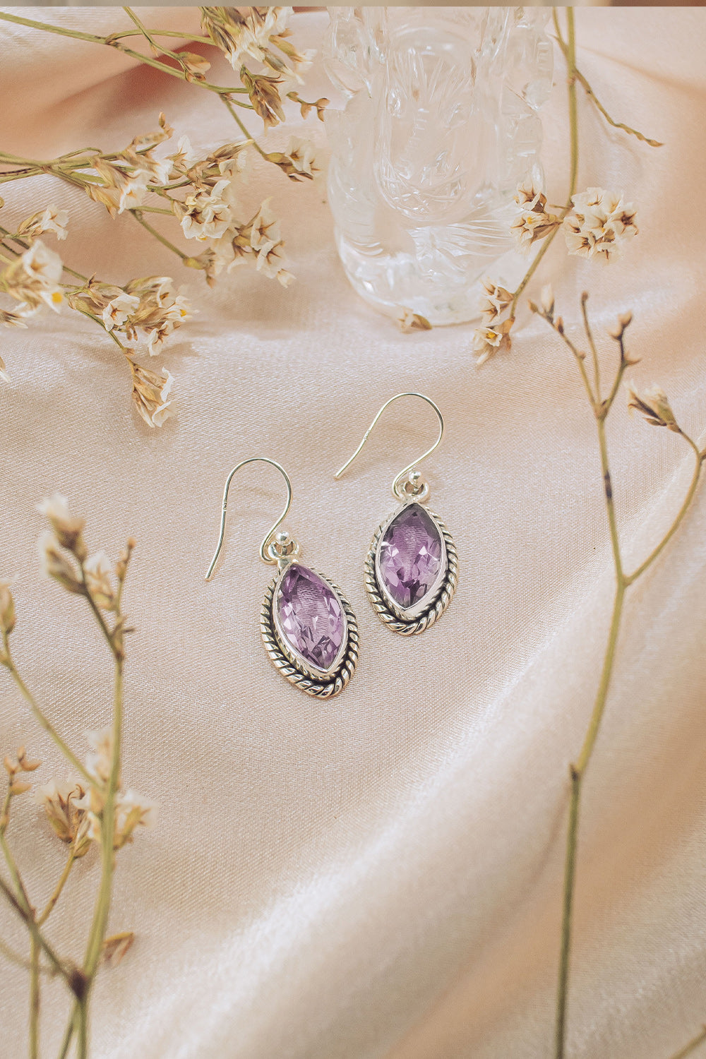 Sivalya Amethyst Drop Earrings - Ananda