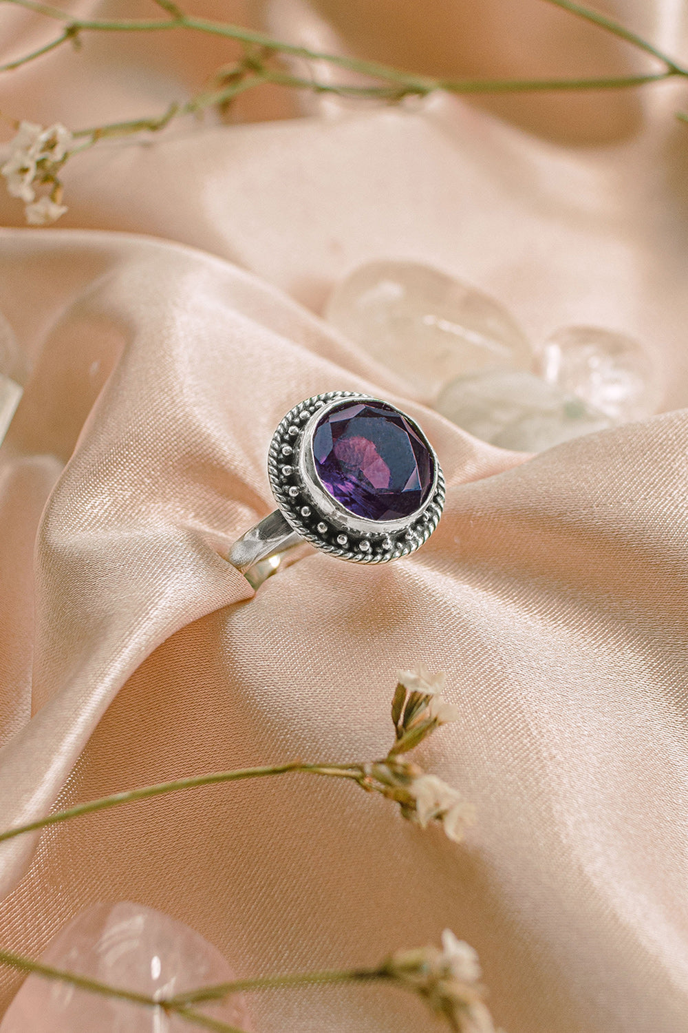 Sivalya Amethyst Silver Ring - Aurora