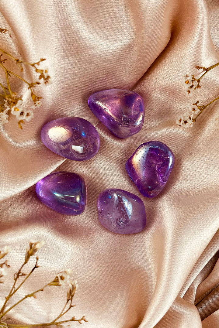 Angel Aura Amethyst Tumbles