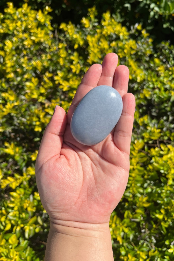 Angelite Palm Stone #1