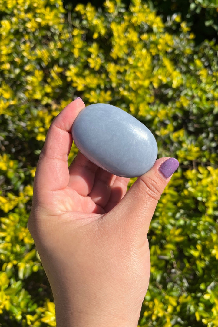 Angelite Palm Stone #1