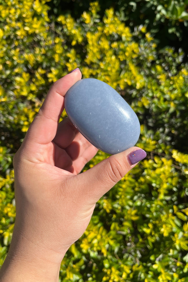 Angelite Palm Stone #2