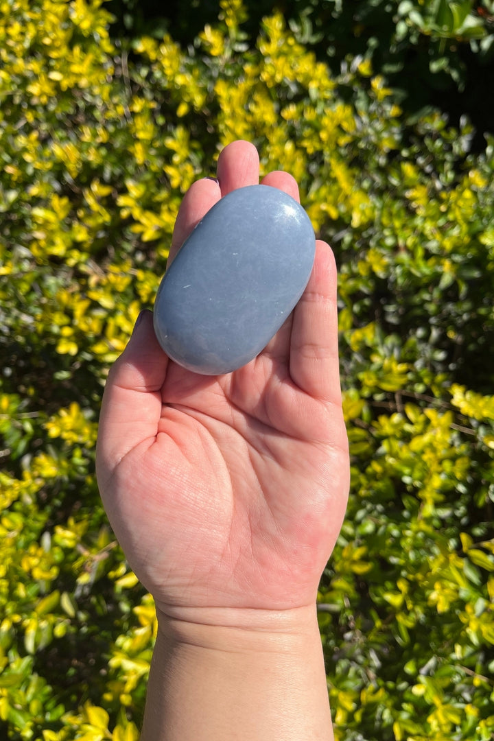 Angelite Palm Stone #2