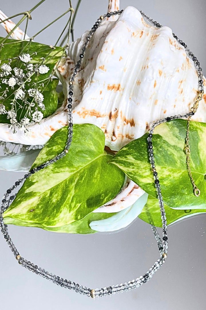 Sivalya Black Rutilated Quartz Beads Necklace