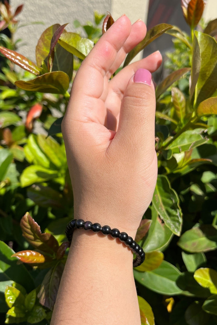 Sivalya Black Tourmaline Gemstone Beaded Bracelet
