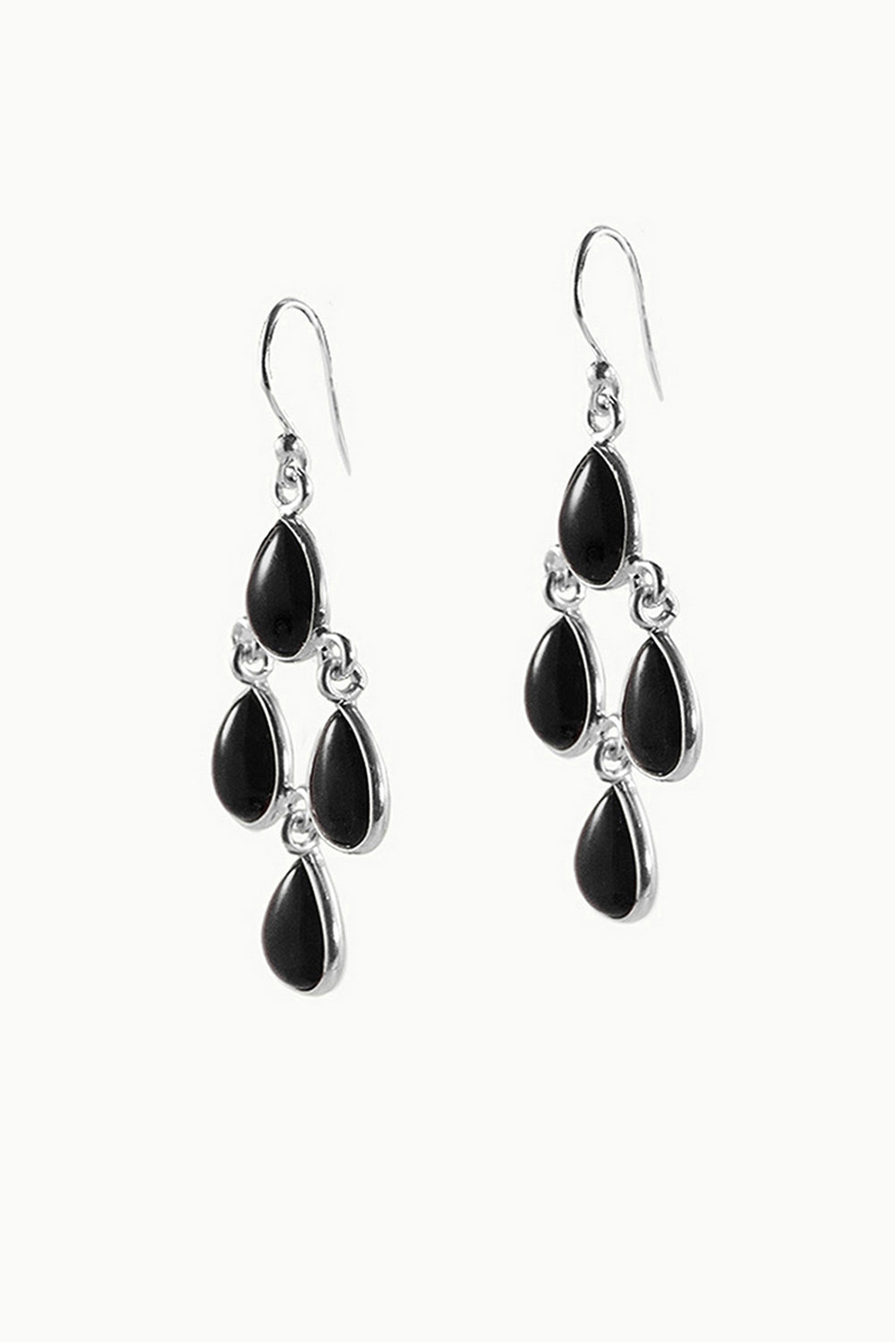 Sivalya Black Onyx Dangle Earrings - Dew Drops