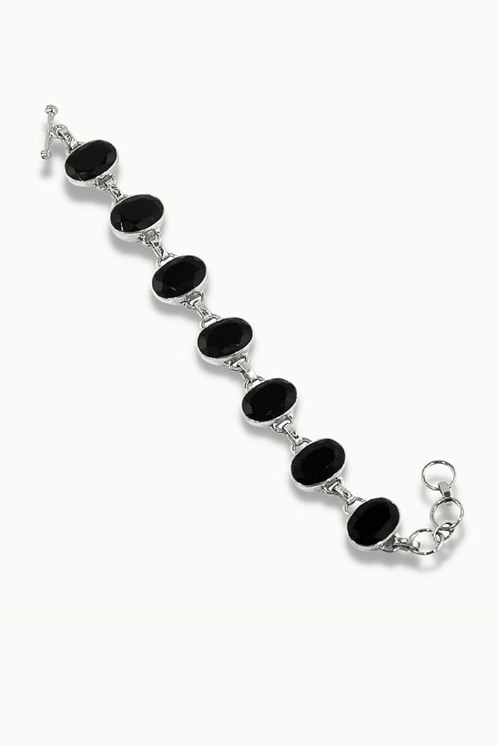 Sivalya Black Onyx Silver Bracelet - Splendor