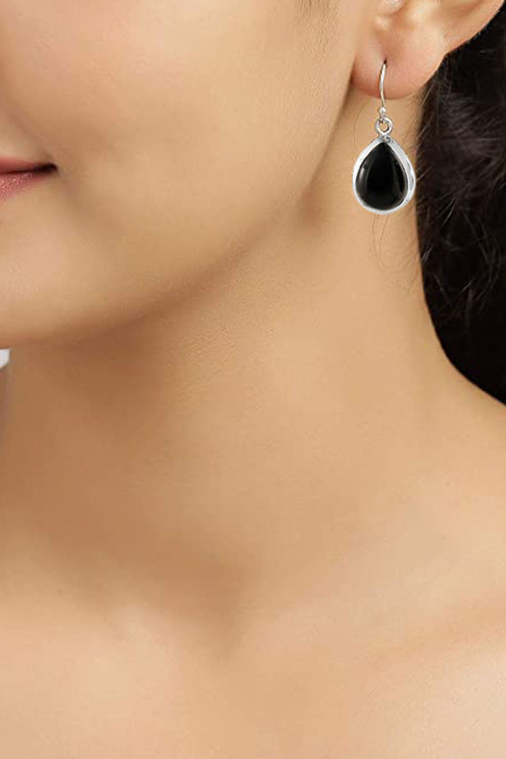 Sivalya Black Onyx Silver Earrings- Bliss