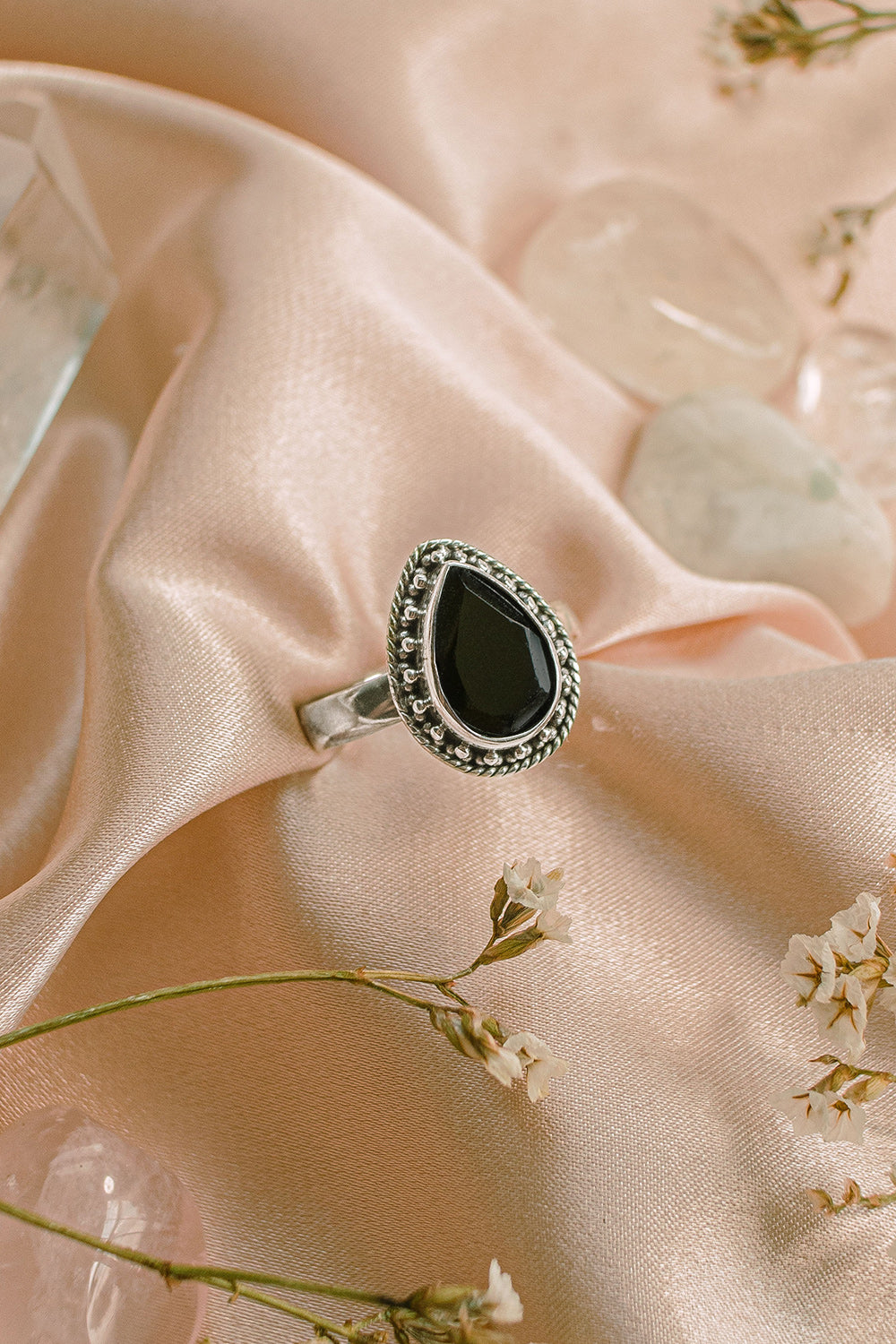 Sivalya Black Onyx Silver Ring - Amalfi
