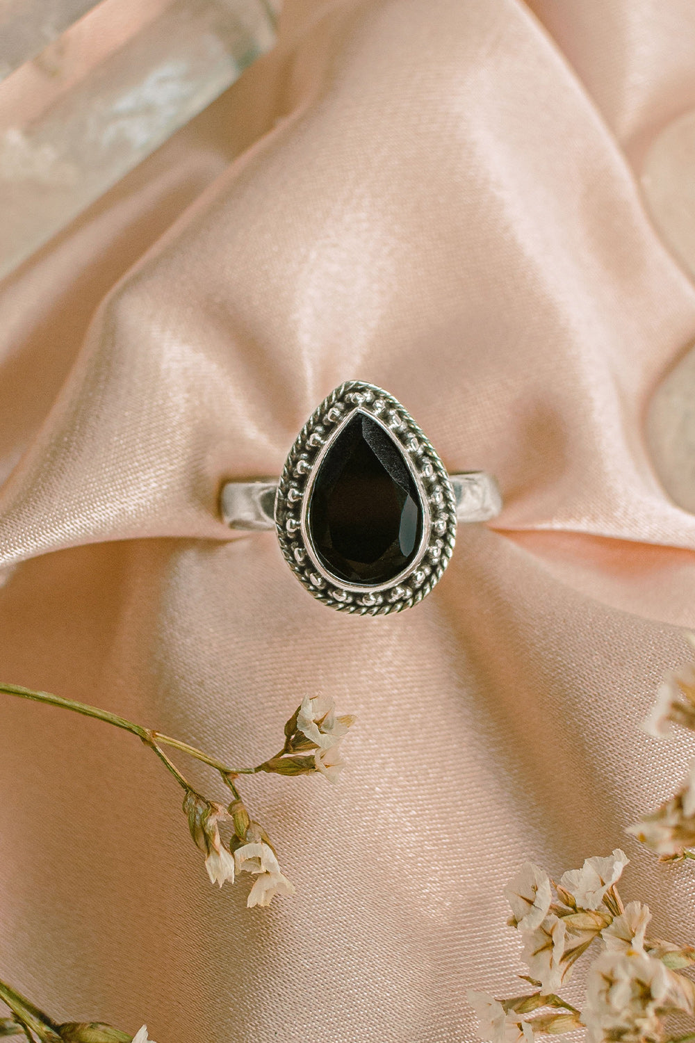 Sivalya Black Onyx Silver Ring - Amalfi
