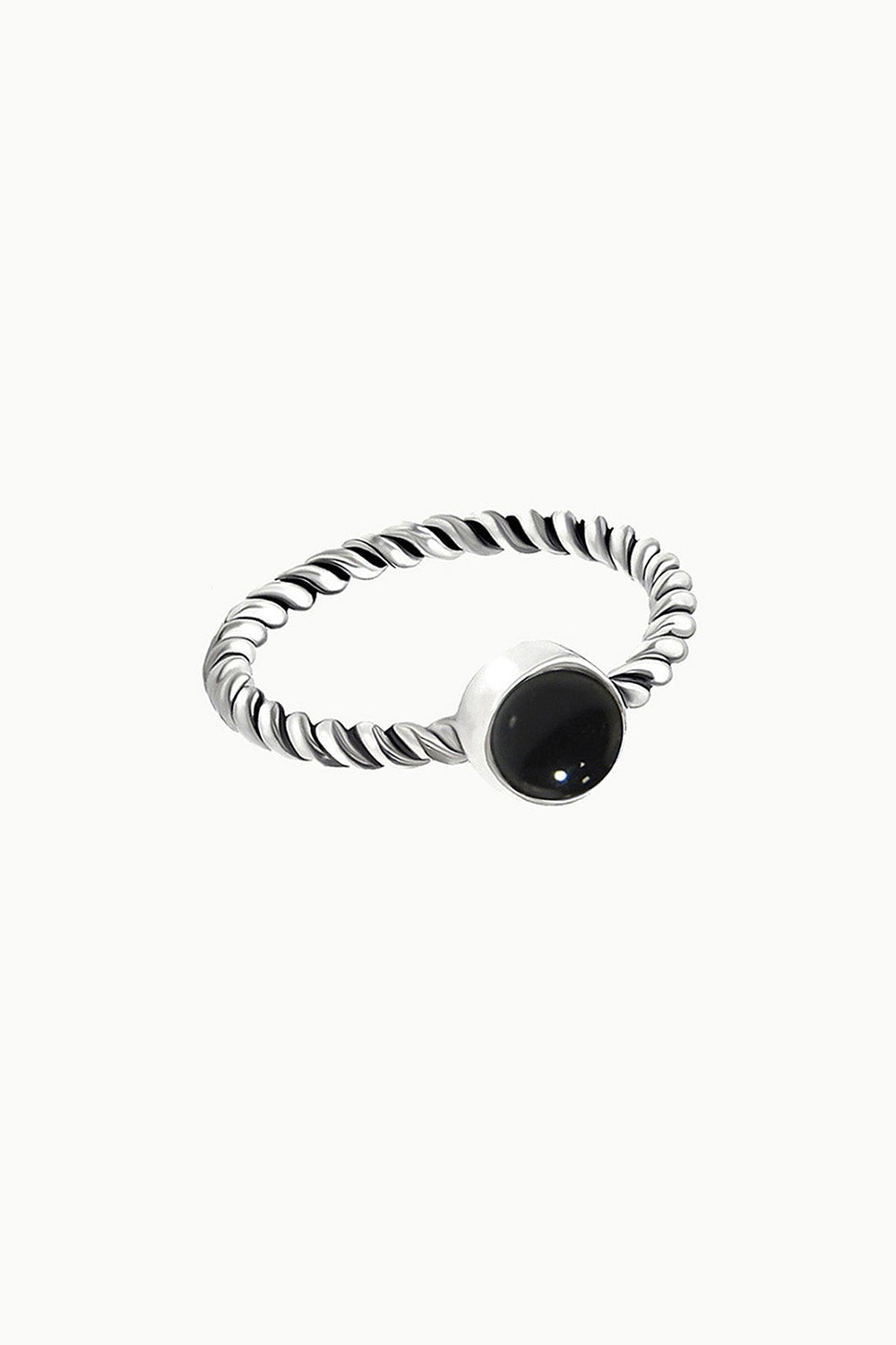 Sivalya Black Onyx Solitaire Ring - Bijoux