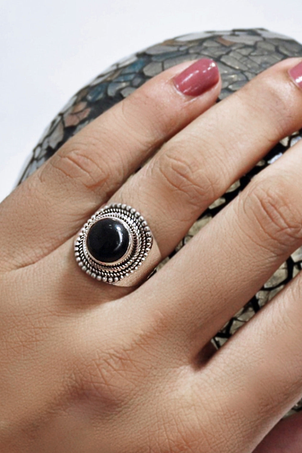 Sivalya Black Onyx Statement Ring - Luna