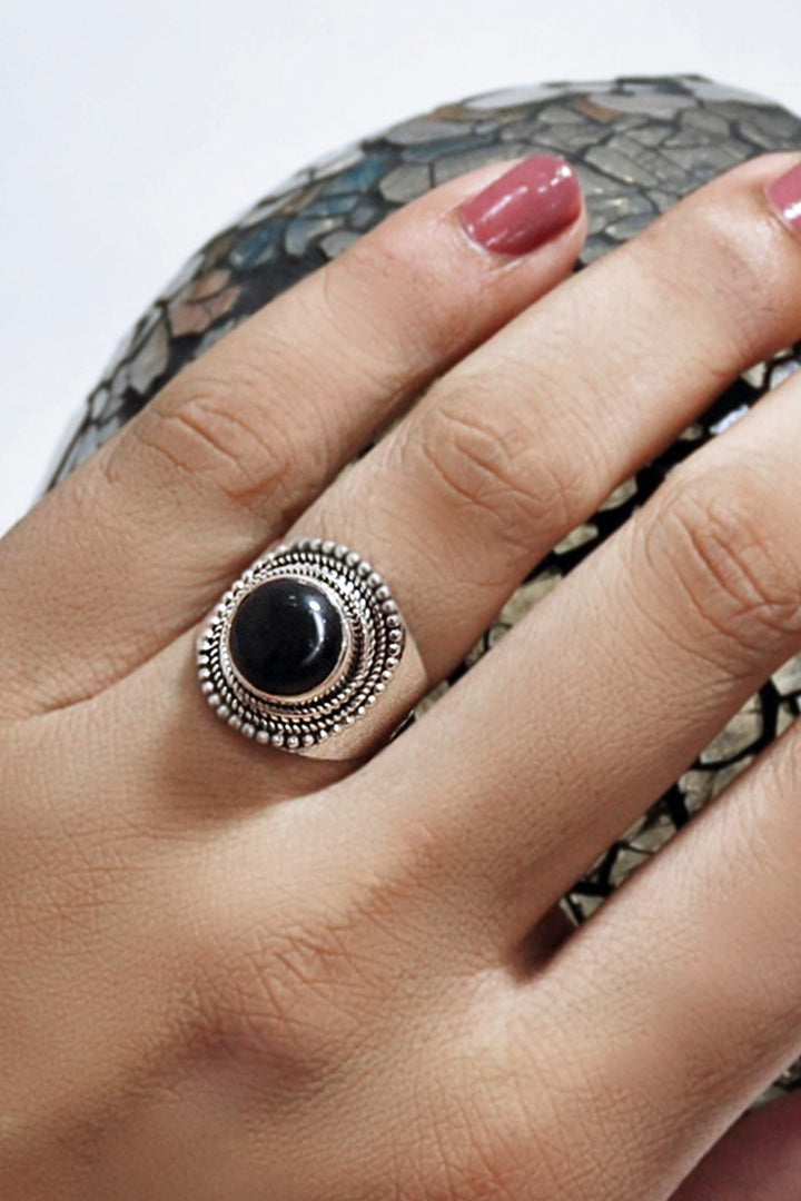 Sivalya Black Onyx Statement Ring - Luna