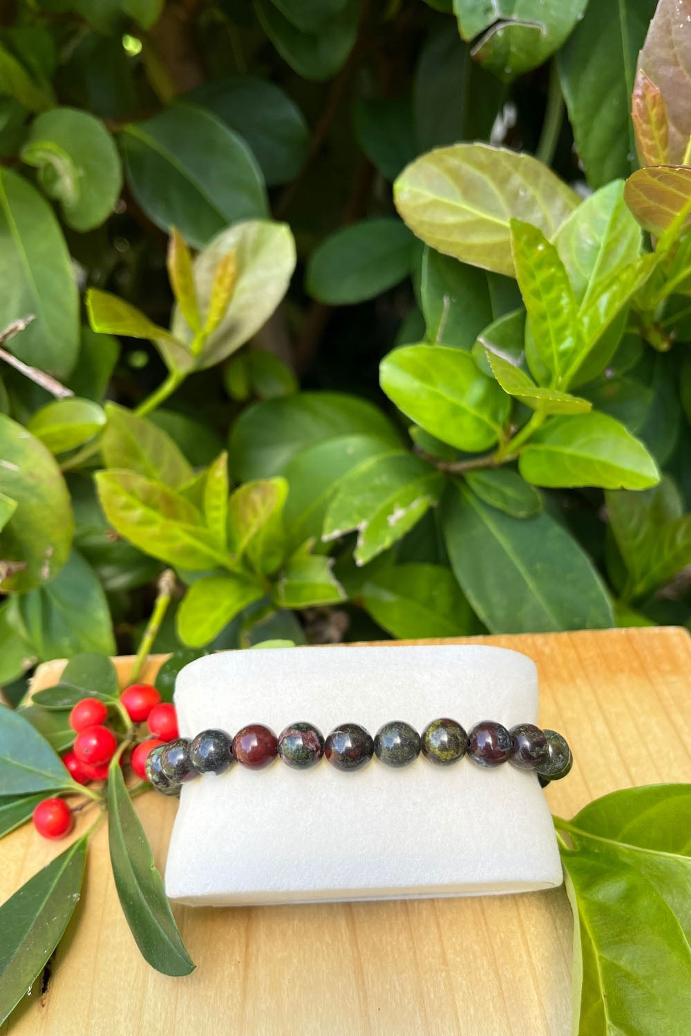 Sivalya Bloodstone Gemstone Beaded Bracelet