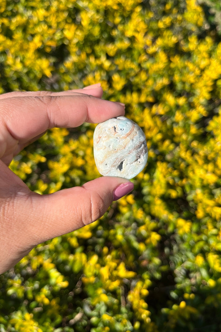 Blue Aragonite Tumbles