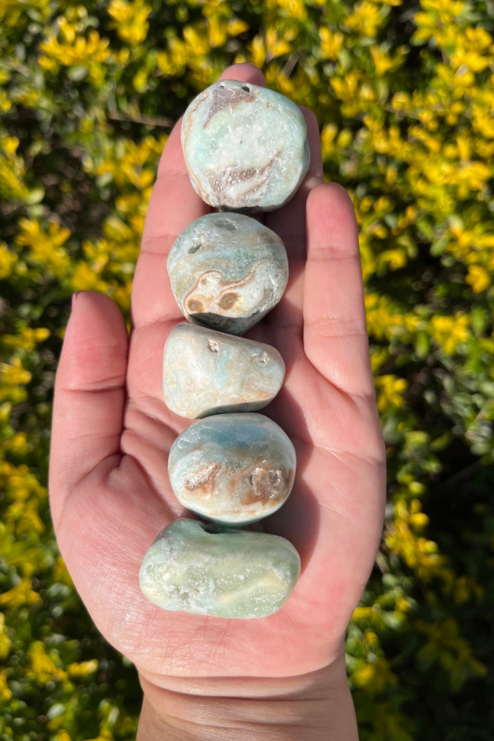 Blue Aragonite Tumbles