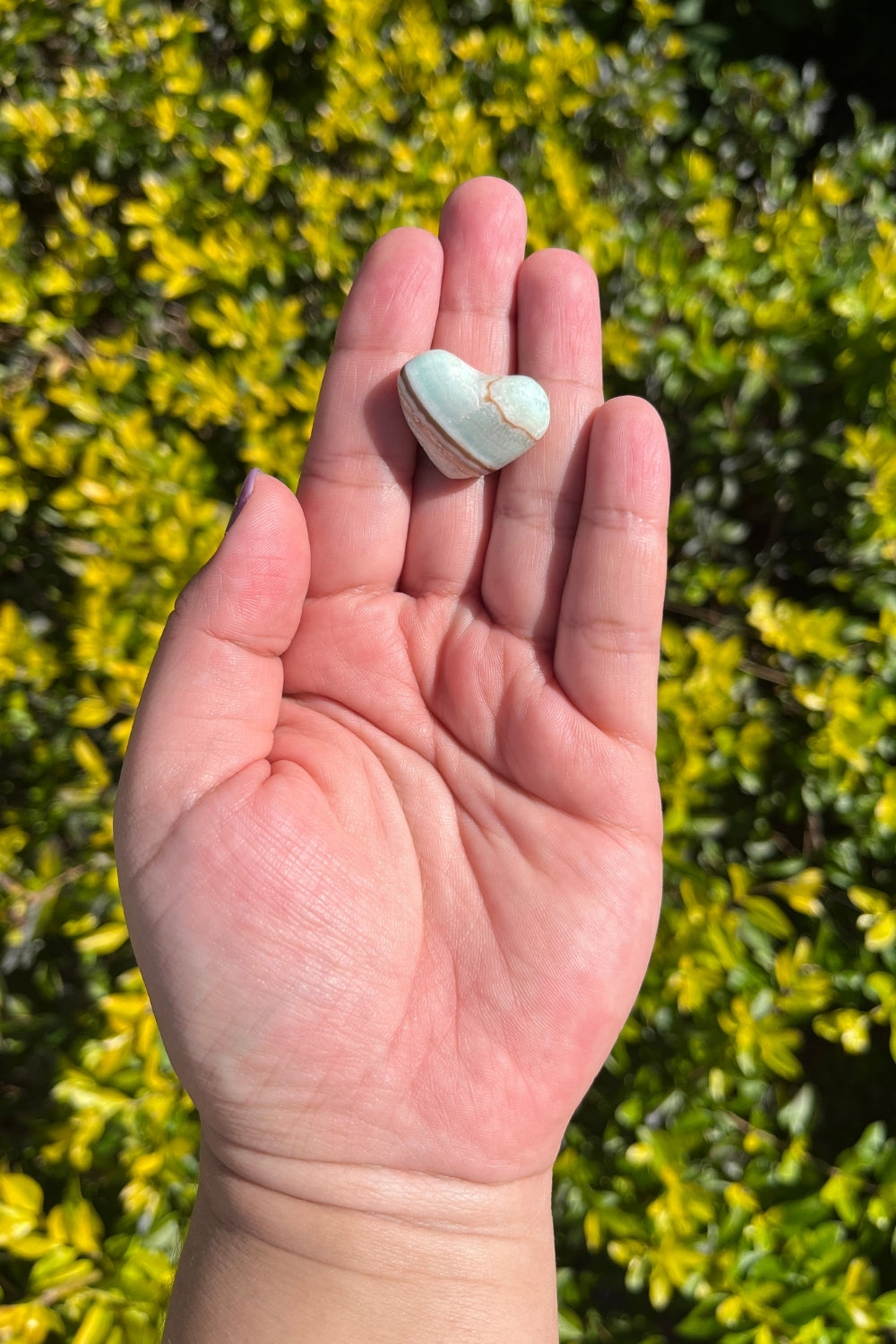 Blue Aragonite Heart