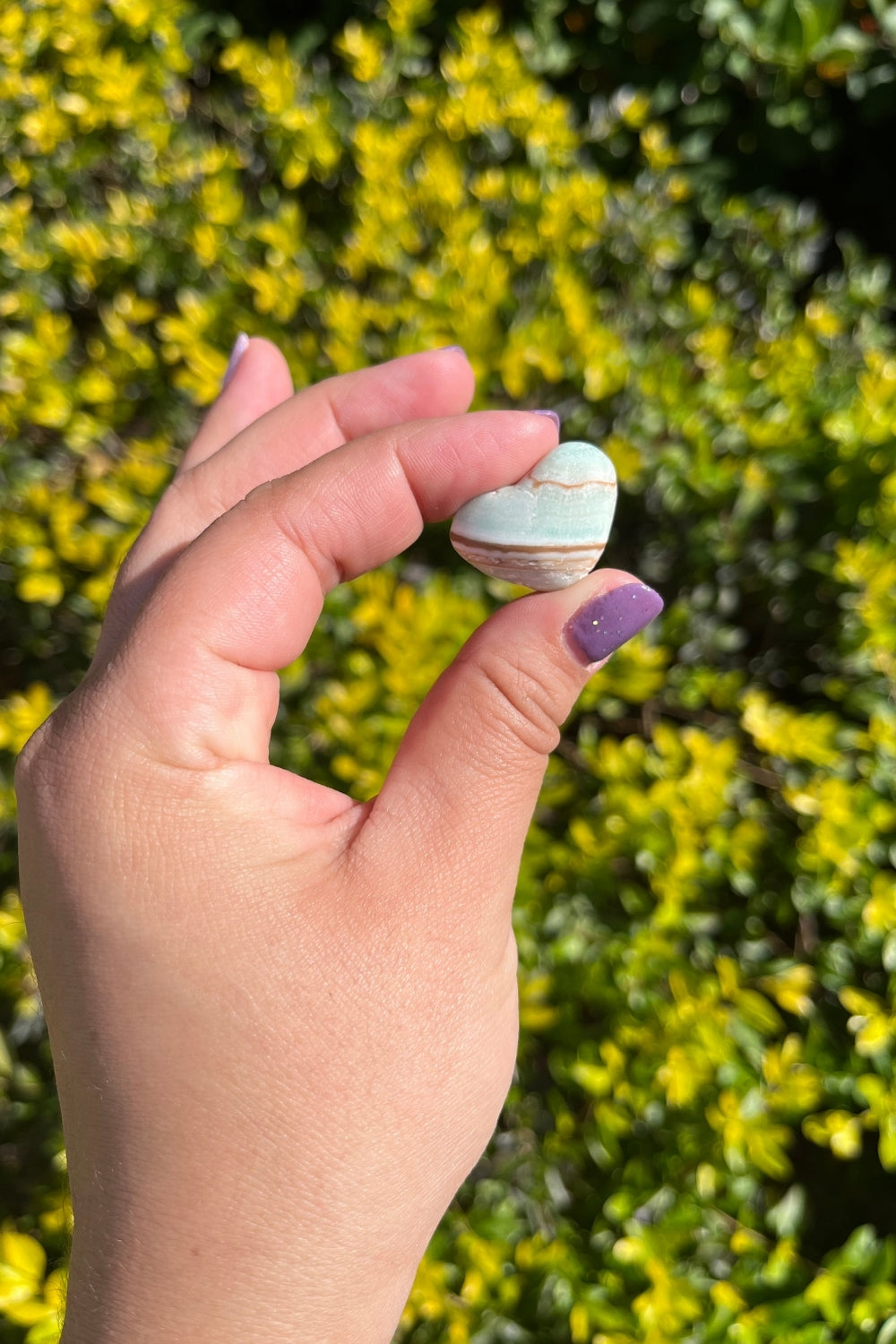 Blue Aragonite Heart
