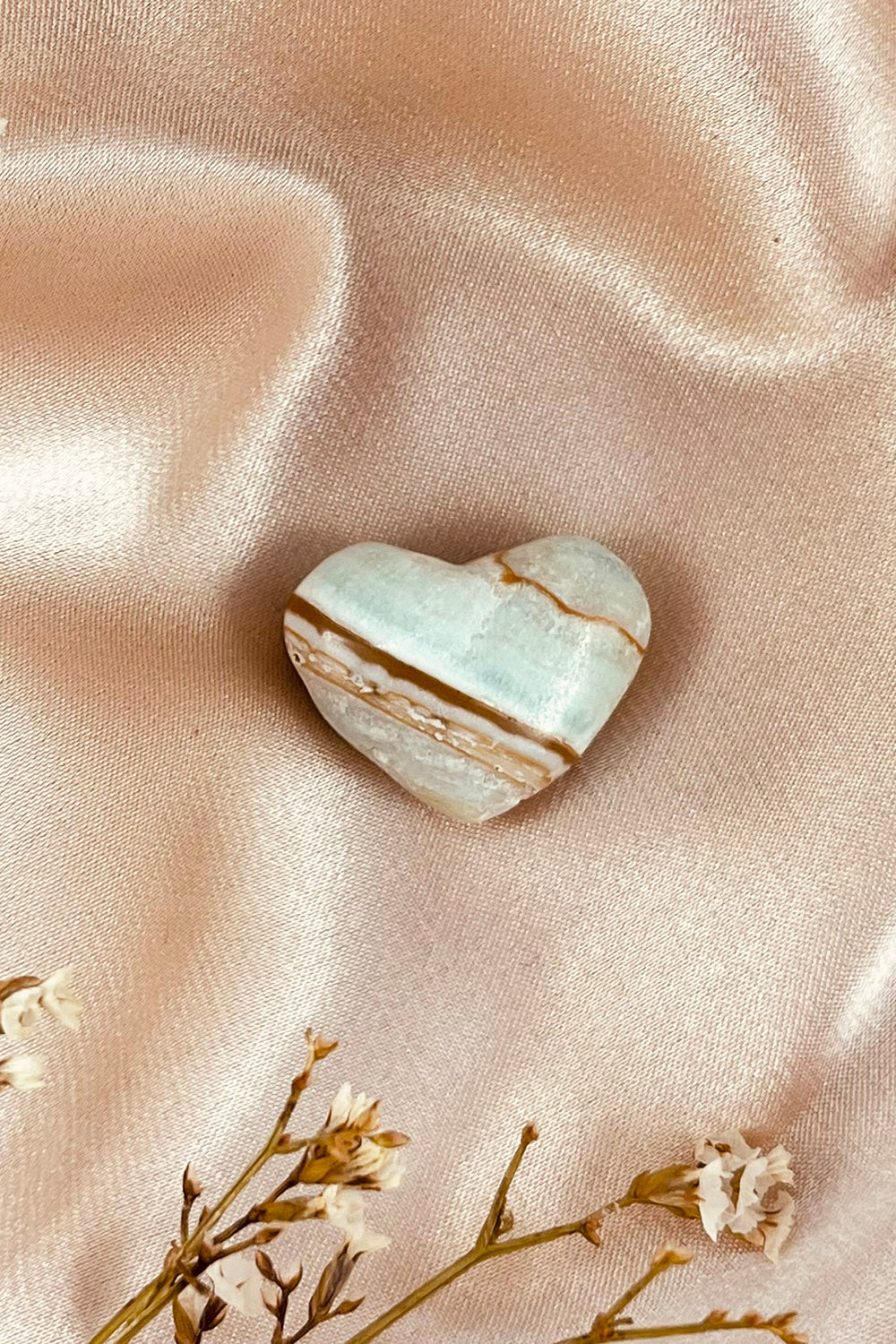 Blue Aragonite Heart