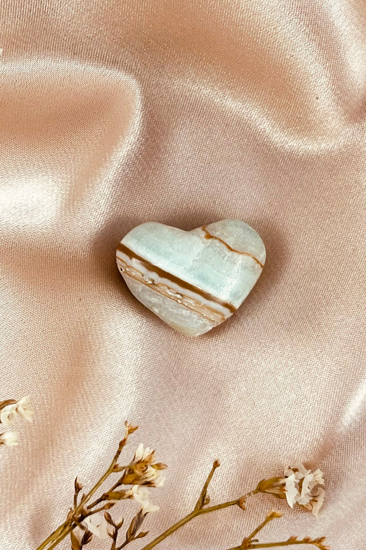 Blue Aragonite Heart