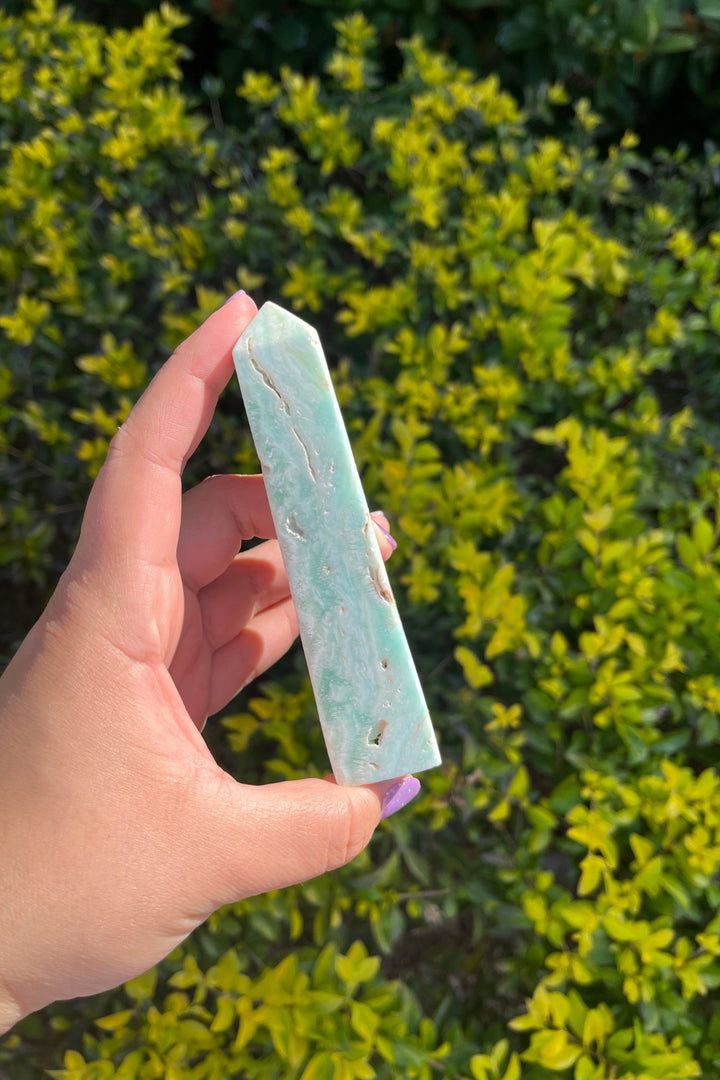 Blue Aragonite Obelisk Tower #1