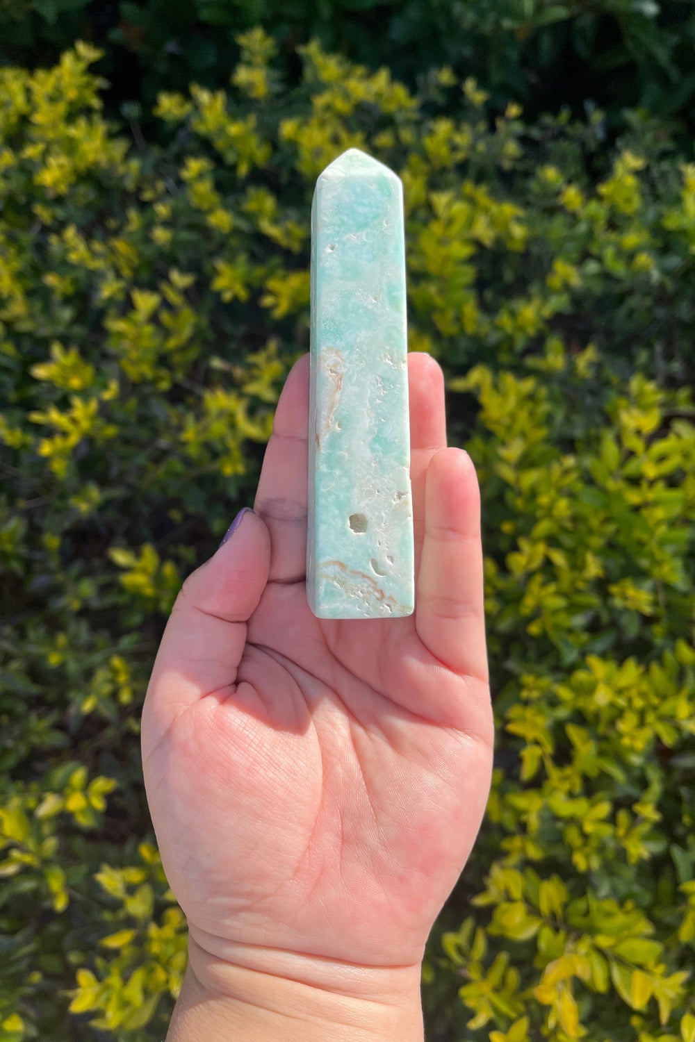 Blue Aragonite Obelisk Tower #1