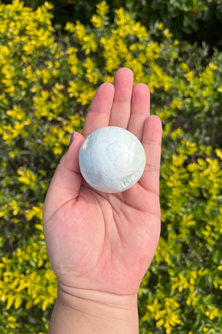 Blue Aragonite Sphere #1