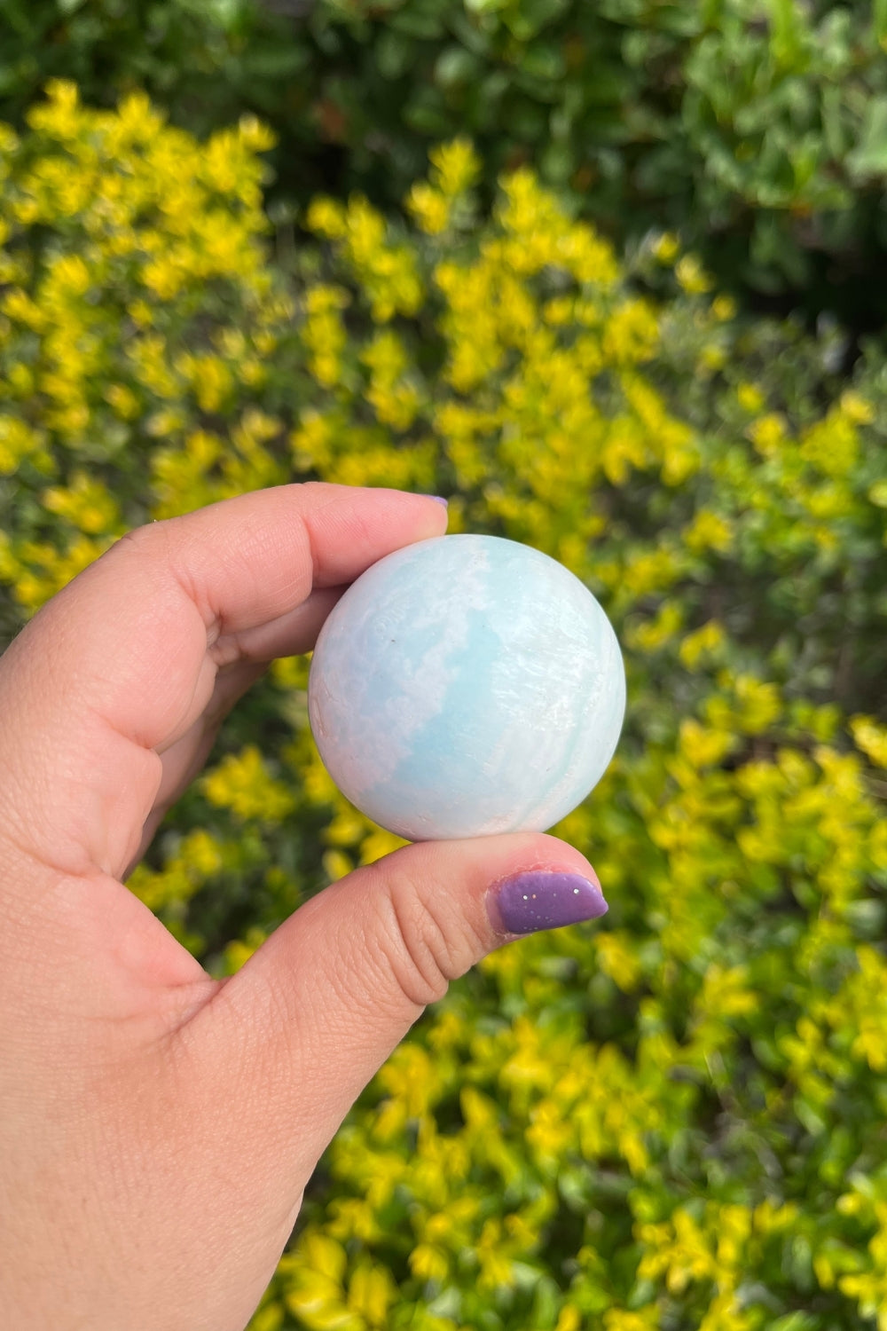 Blue Aragonite Sphere #2