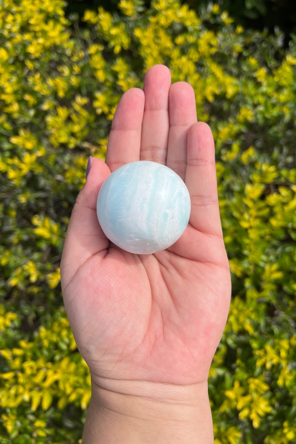 Blue Aragonite Sphere #2