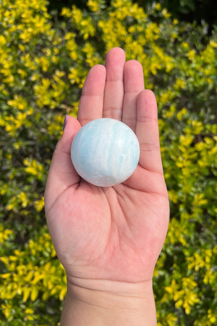 Blue Aragonite Sphere #2