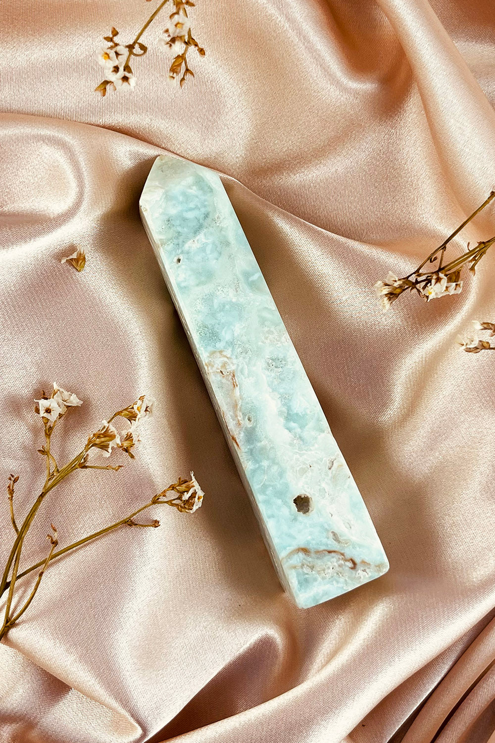 Blue Aragonite Obelisk Tower #1