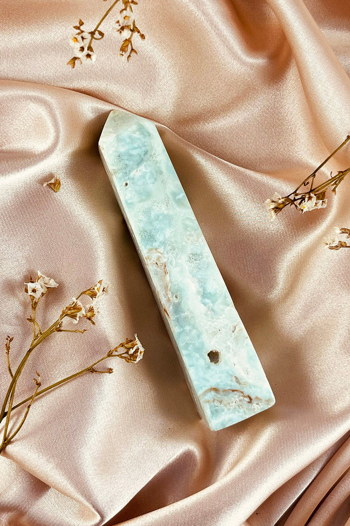 Blue Aragonite Obelisk Tower #1