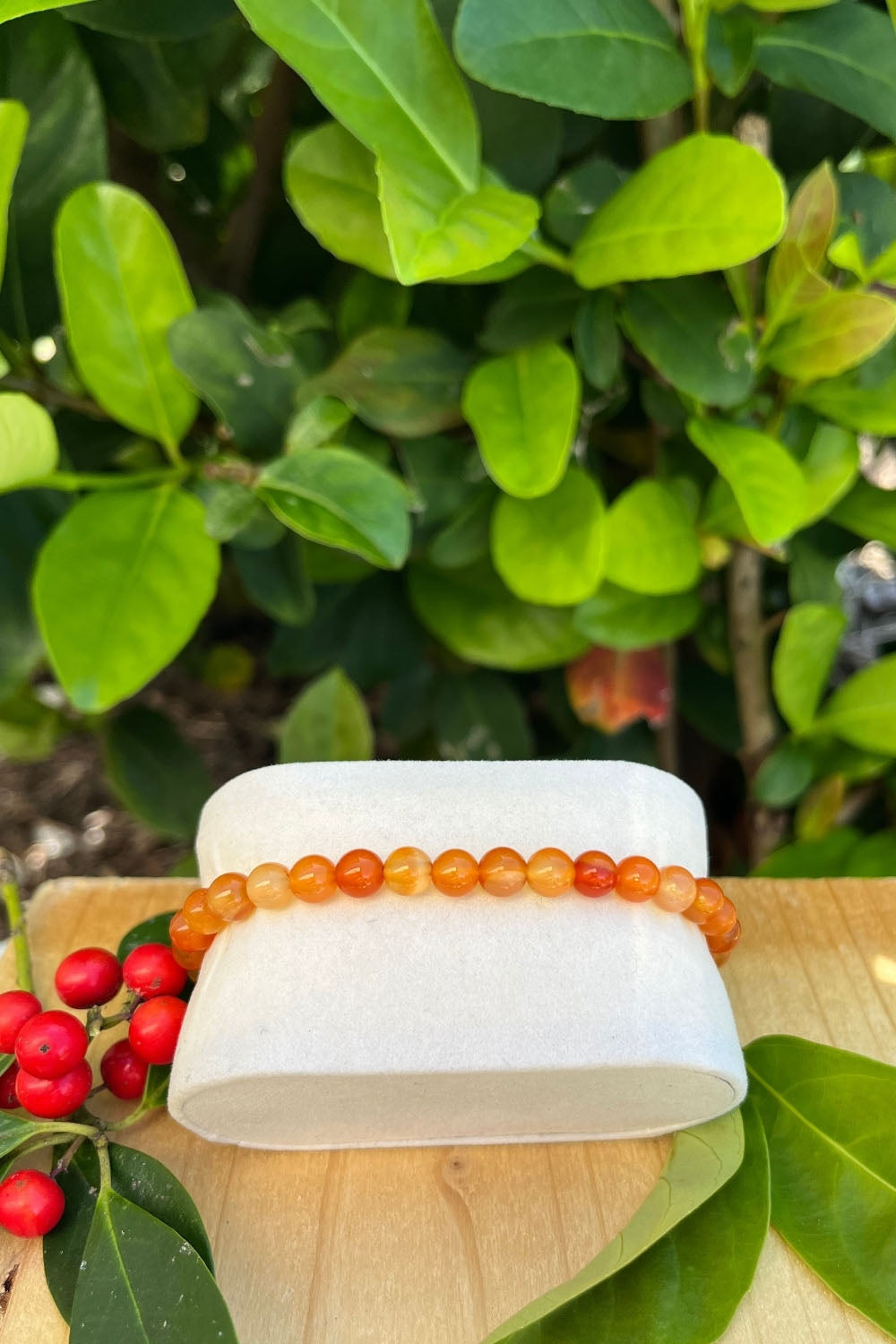 Sivalya Carnelian Gemstone Beaded Bracelet