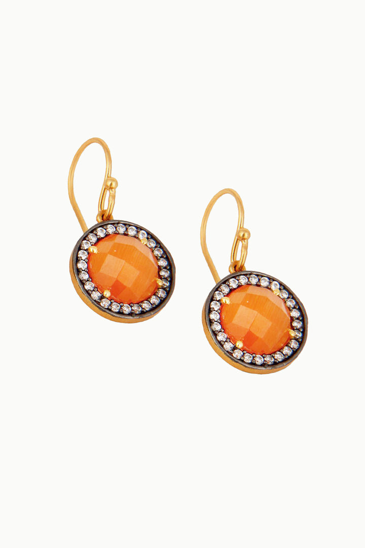 Sivalya Carnelian Gold Vermeil Earrings - Halo