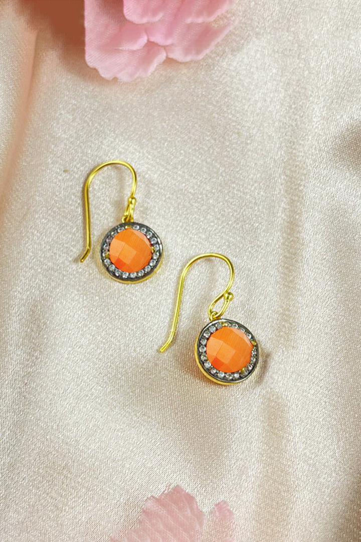 Sivalya Carnelian Gold Vermeil Earrings - Halo