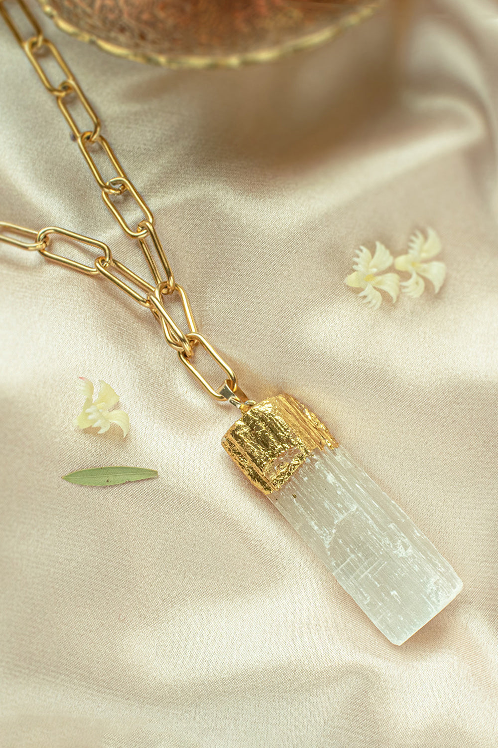 Sivalya Celestial Goddess Selenite Necklace