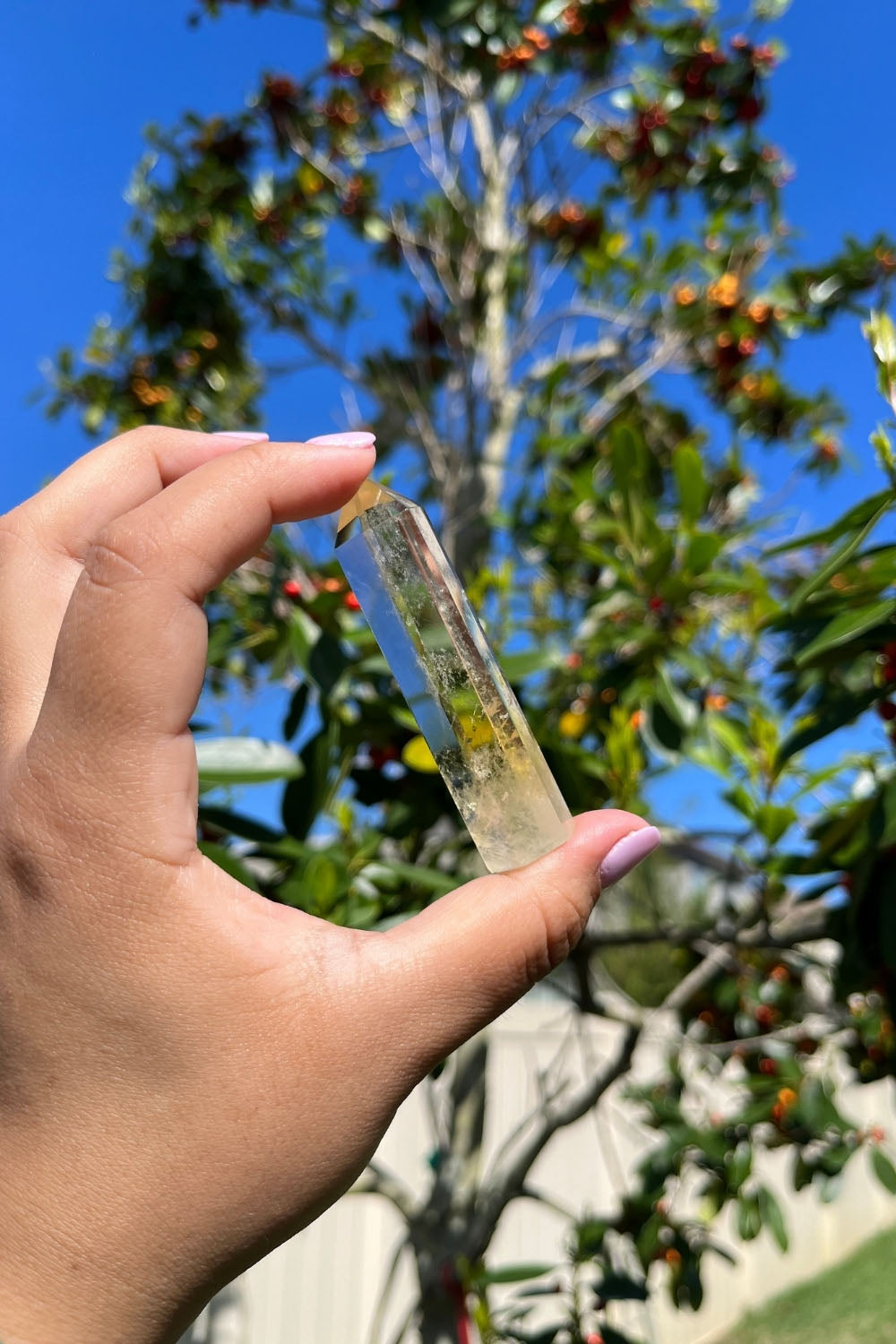 Citrine Polished Point Phantom Inclusions #3
