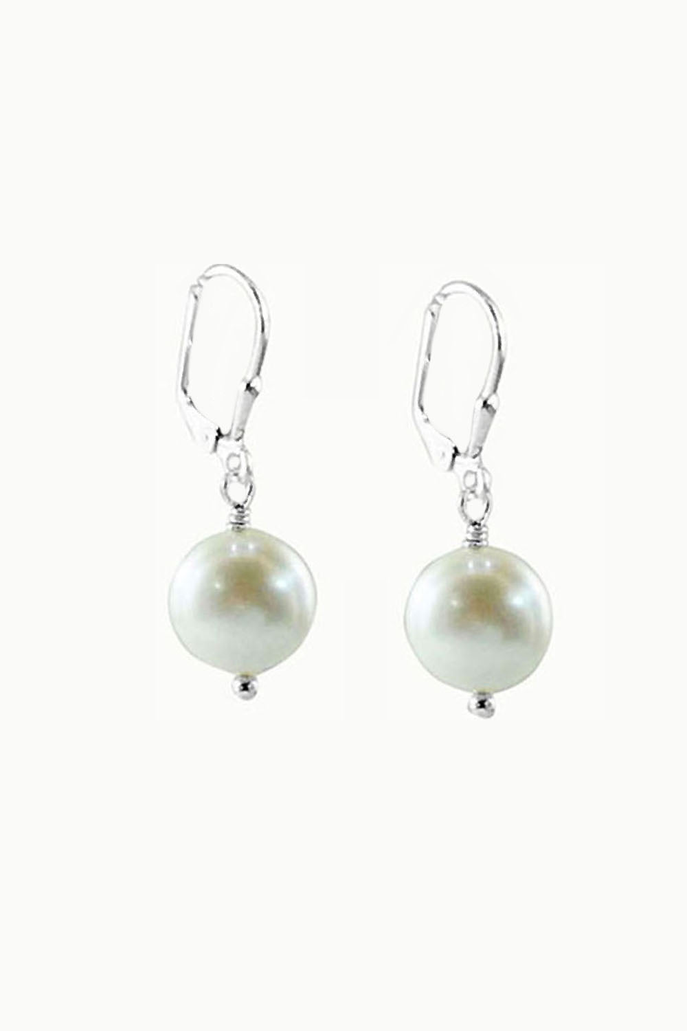 Sivalya Coin Pearl Earrings in Sterling Silver